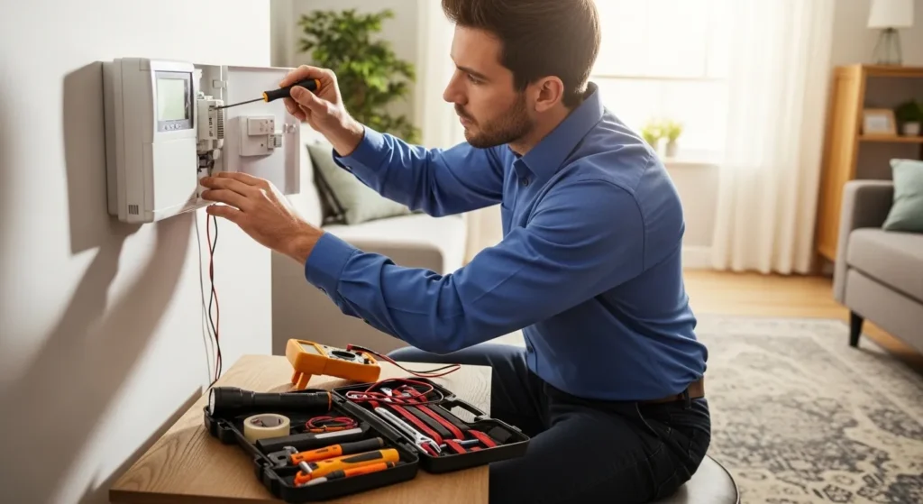 wired or wireless alarm installation