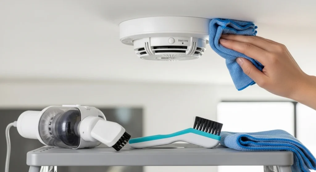 cleaning smoke alarm