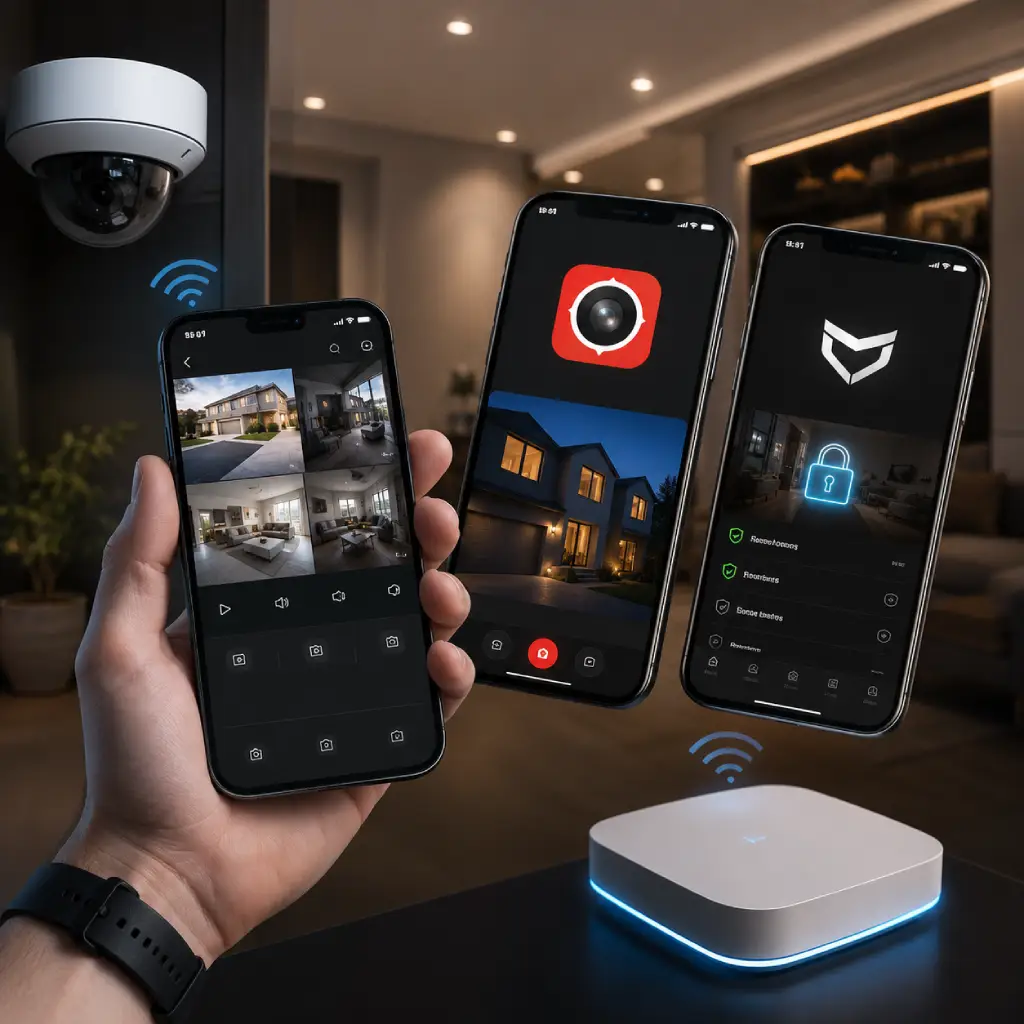 Smart, app-controlled Real-time push notifications via Hik-Connect or Ajax app — often with no monthly fee at all. Best for: tech-savvy homeowners, budget installs