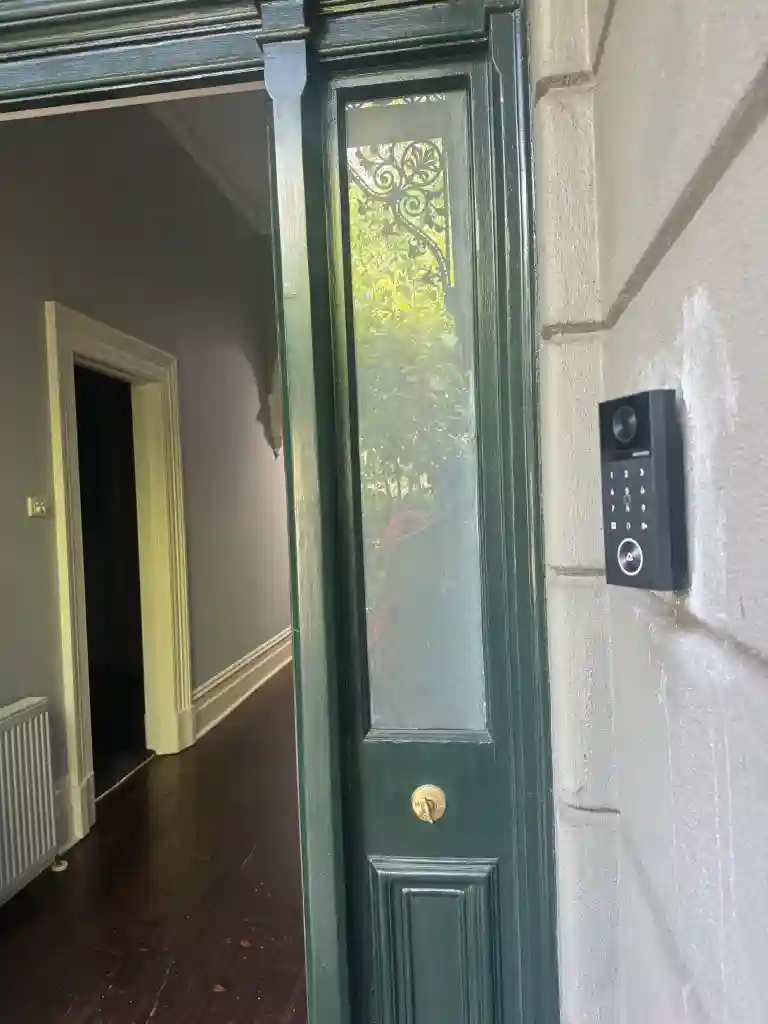 Intercom keypad station fitted at a Brighton entry