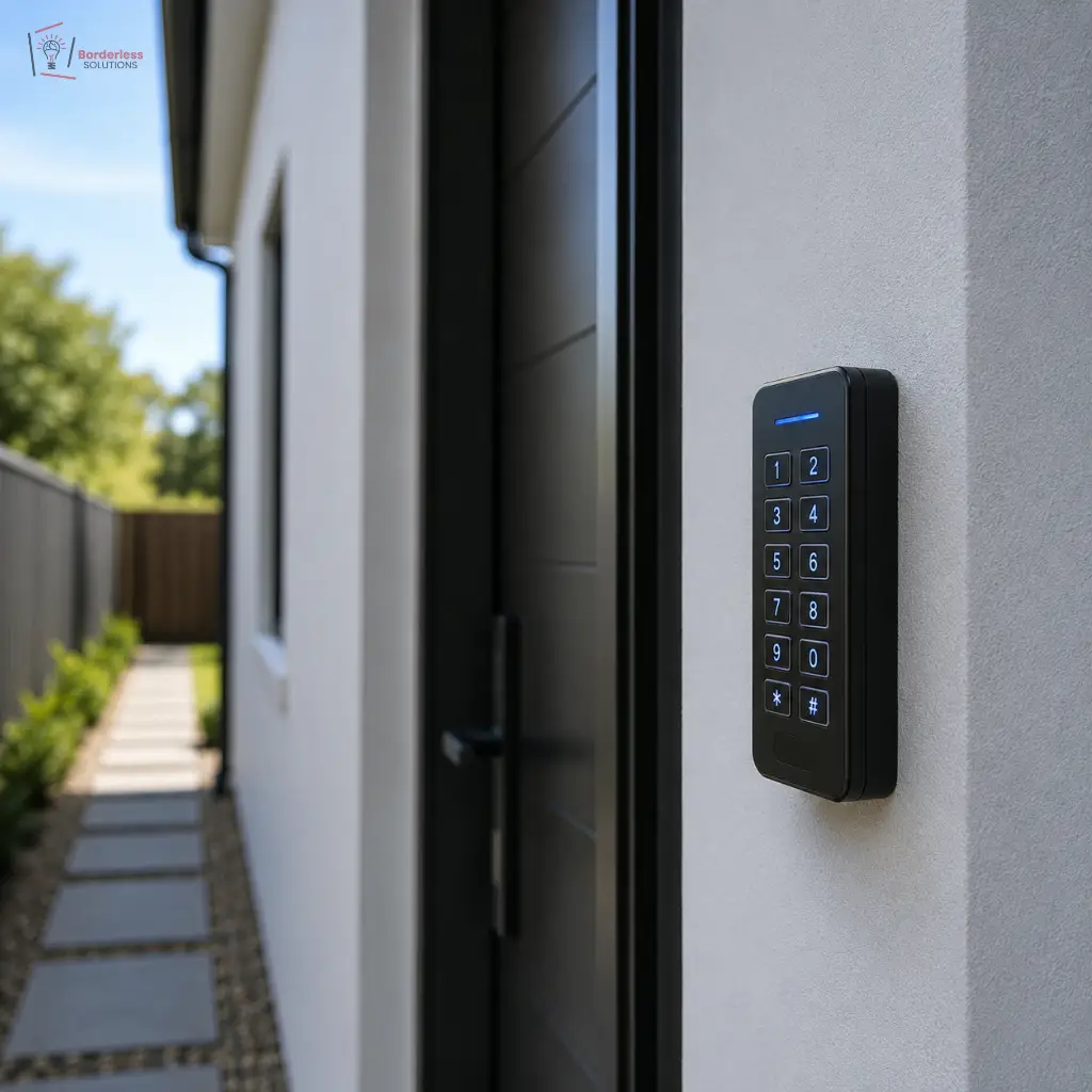 Keypad entry fitted at the side entry of a Melbourne property