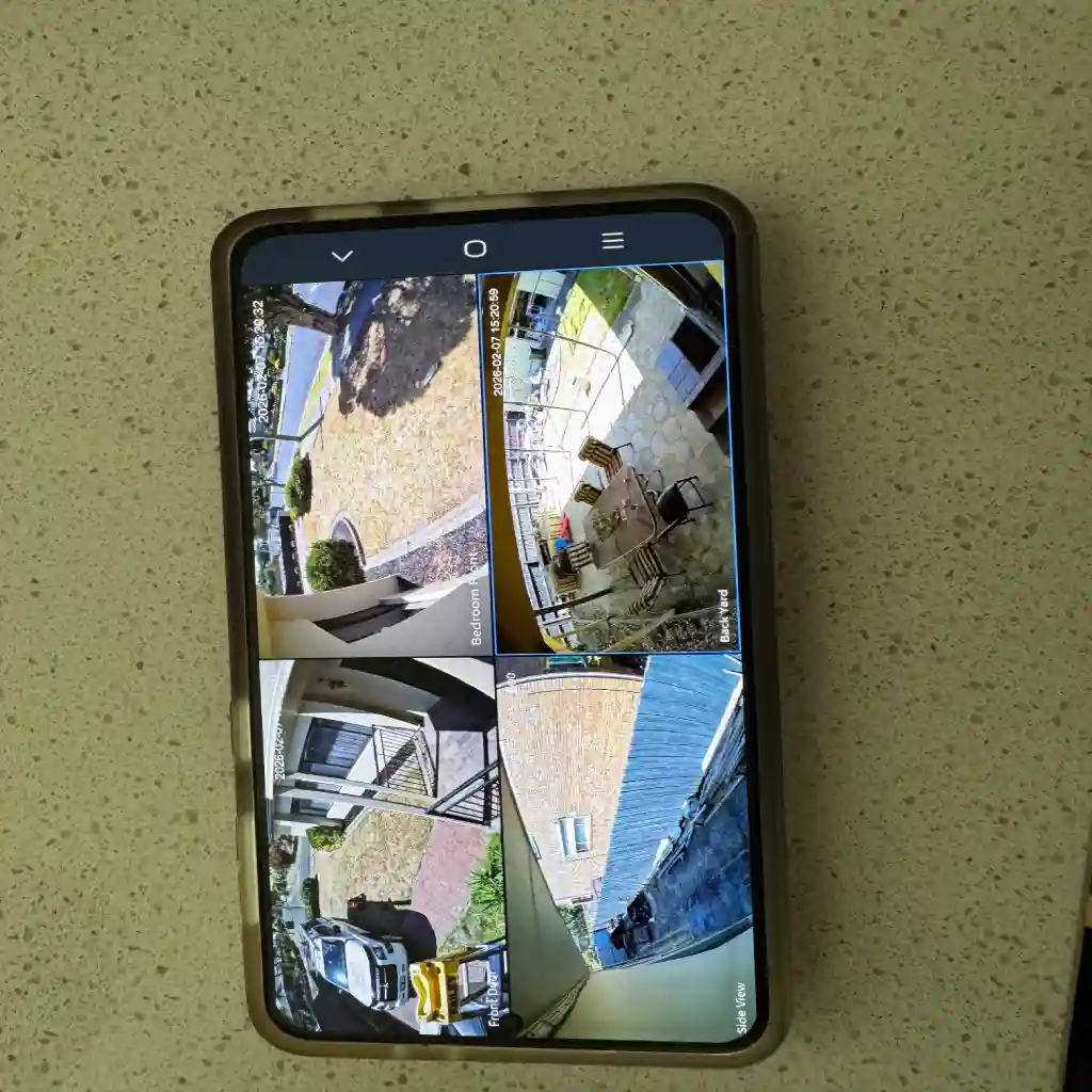 Camera app showing recorded footage on a phone