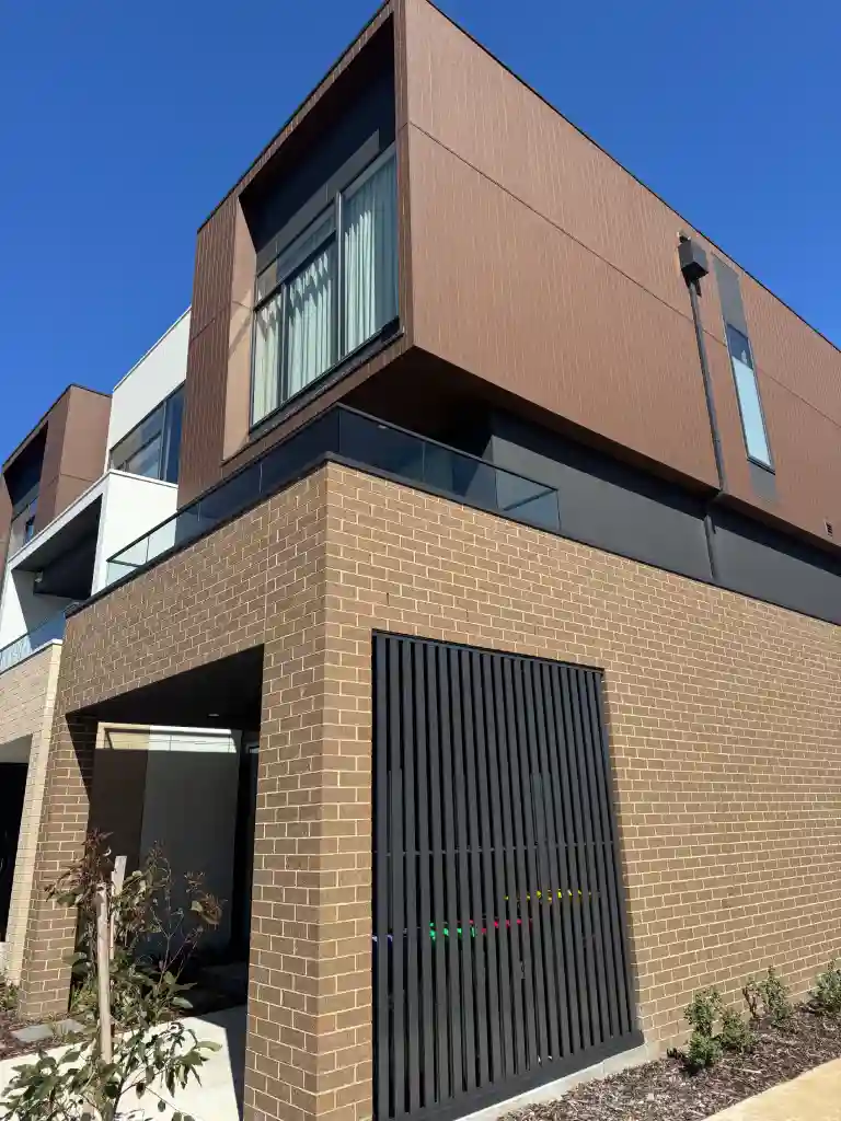 Exterior of a modern multi storey townhouse in Melbourne