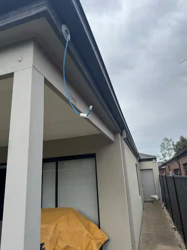 Cabling prepared during rough in on a Melbourne build