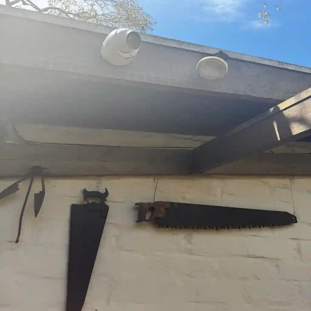 Camera and floodlight fitted at the entry of a Melbourne property