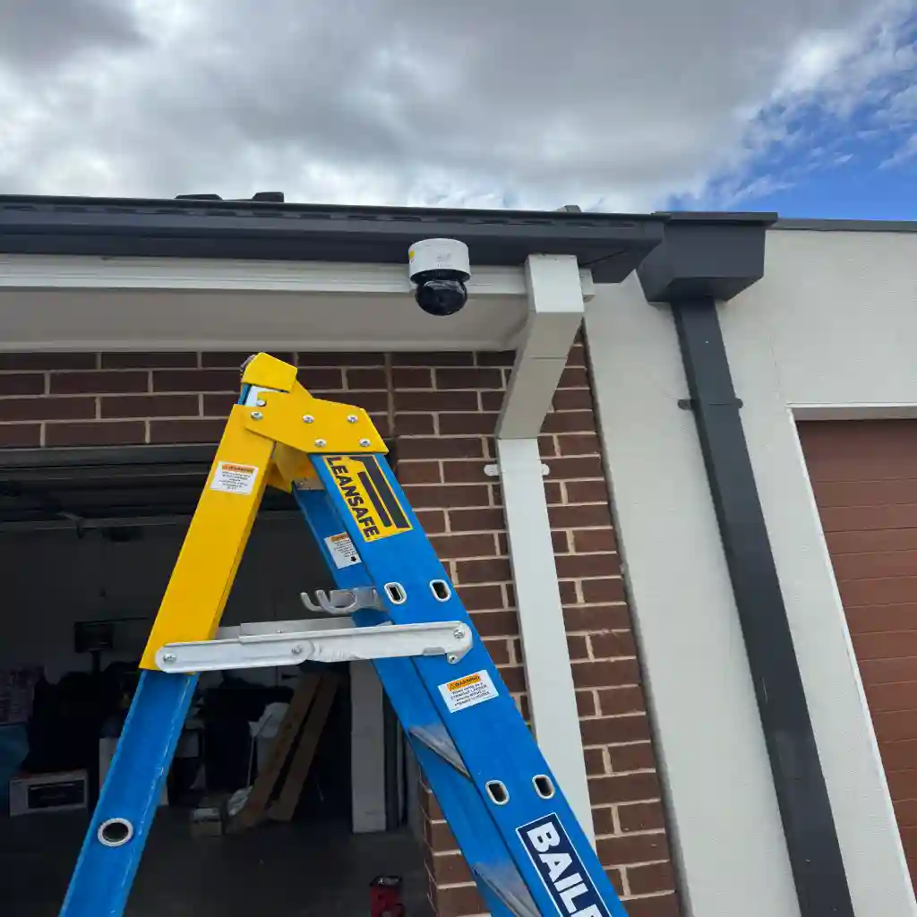 PTZ camera covering a yard at a Melbourne commercial site