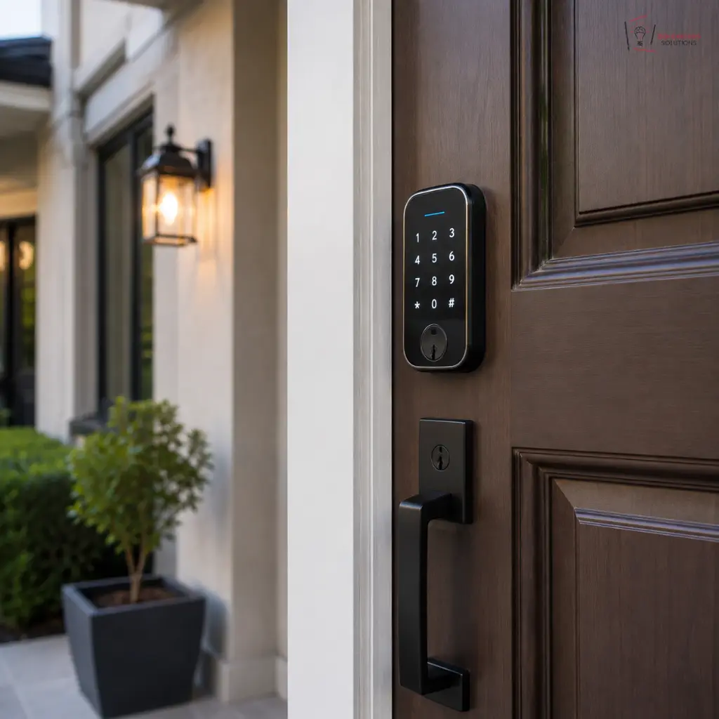 Smart lock fitted at the front door of a Melbourne property