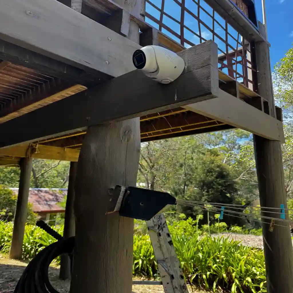 Camera fitted under a deck at a lower mounting height
