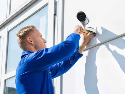 cctv-installation-melton Professional technician installing a CCTV security camera in Melton. Borderless Solutions provides expert CCTV installation, alarm systems, access control, and smart home security solutions for homes and businesses.