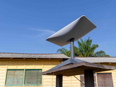 starlink-installation-melton Starlink satellite dish installed outside a property in Melton. Borderless Solutions provides Starlink installation, NBN setup, WiFi solutions, and smart home security services.
